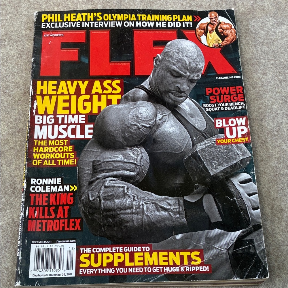 FLEX Magazine Cover - Ronnie Coleman Bodybuilding Issue (Black/Red). Ventige